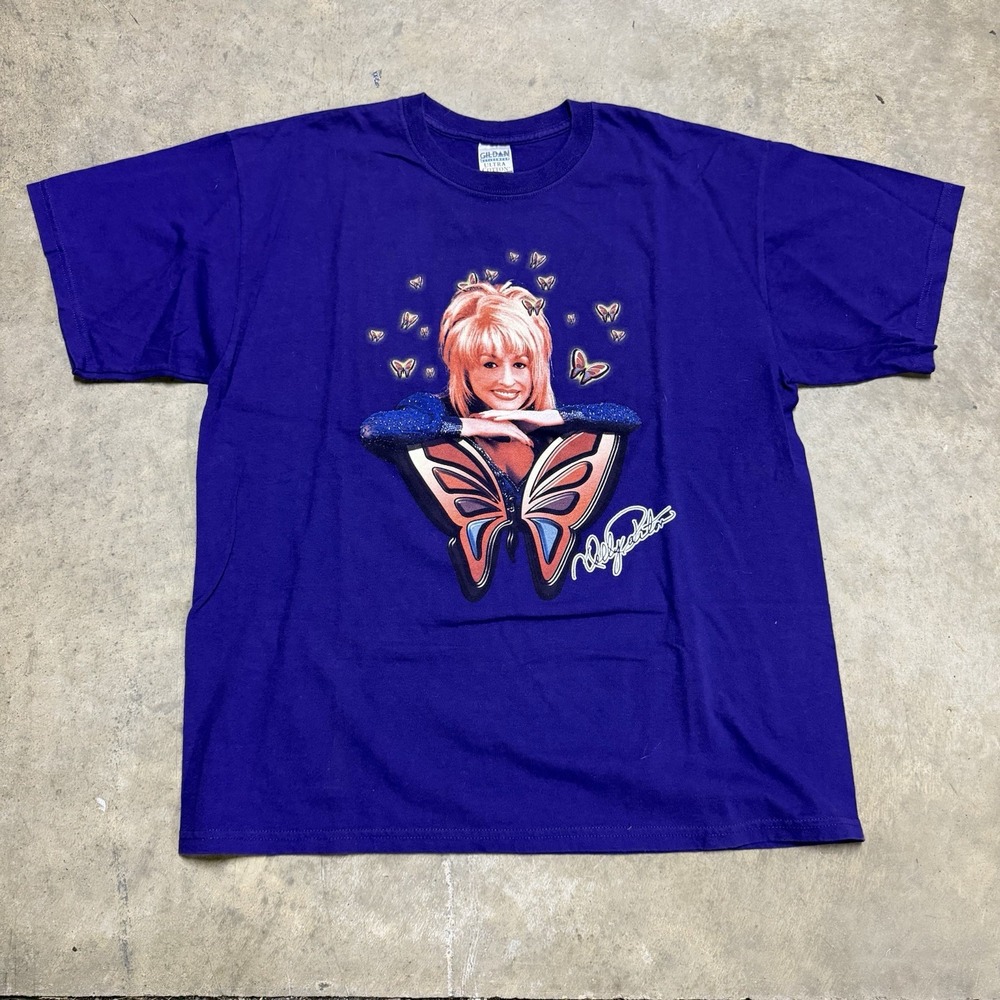 Vintage Dolly Parton Shirt Dollywood 90s Country Music T-shirt Purple XL